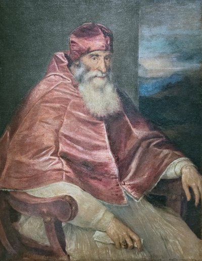 Portræt af pave Paul III af Titian (c.1488-1576)