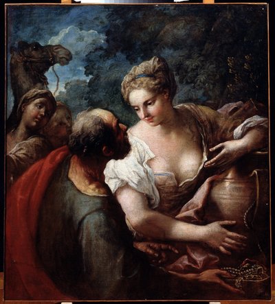 Rebekka ved brønden af Tiziano Vecelli
