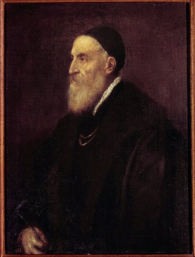 Selvportræt. Maleri af Tiziano Vecellio kaldet Tizianen (1485-1576) af Tiziano Vecelli
