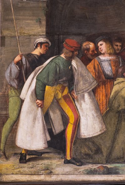Babyen, der proklamerer moderens uskyld, den nordlige mur, helligeskolen, detalje fra 2195188 og 2195385 af Titian (c.1488 1576)