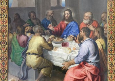 Den sidste nadver, detalje af Titian (c.1488-1576)