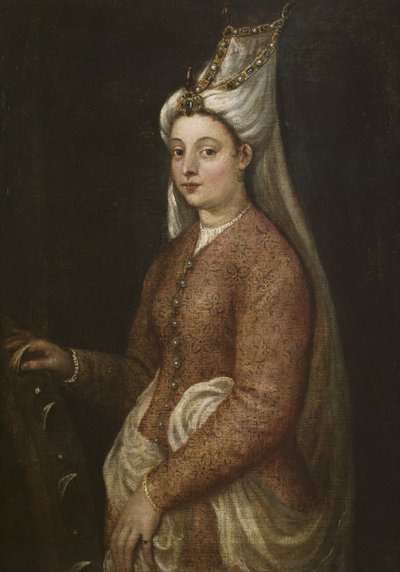 Cameria, datter af Suleiman den Storslåede, som Saint Catherine, c.1560 af Tiziano Vecelli