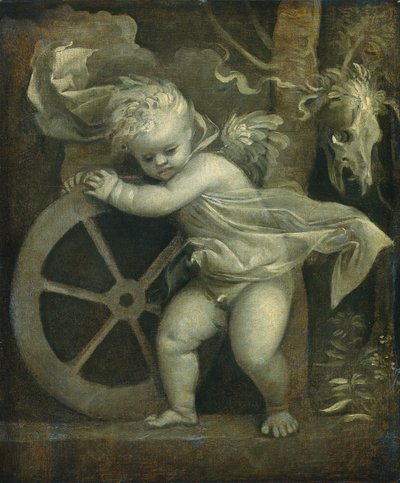 Amor med tidens hjul af Titian