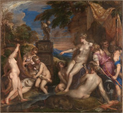 Diana og Callisto, 1556-1559. af Titian