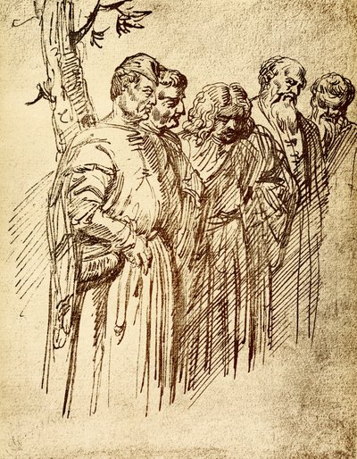 Gruppe af seere fra miraklet af St. Anthony af Tiziano Vecelli