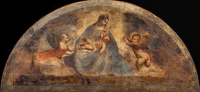Madonna og barn med to engle, ca. 1519. af Titian