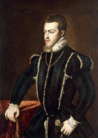 Portræt af Filip II 1527-1598, konge af Spanien og Portugal, ca 1553. af Titian