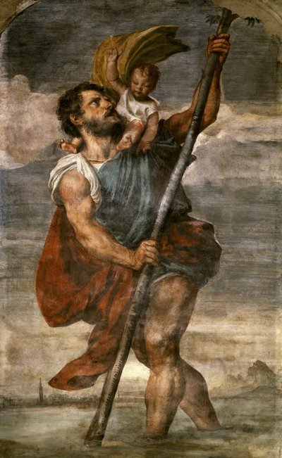 Sankt Christopher, 1523-1524. af Titian