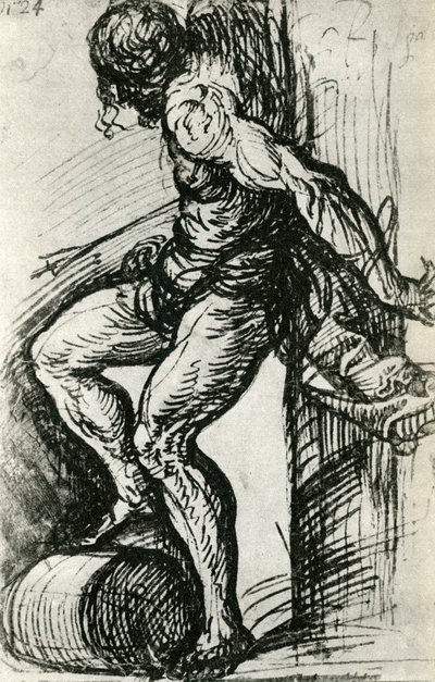 Skitse til St Sebastian, c1518, 1937 af Tiziano Vecelli