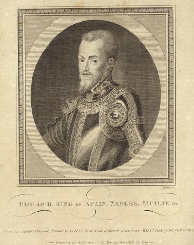 Kong Filip II af Spanien af Tiziano Vecelli