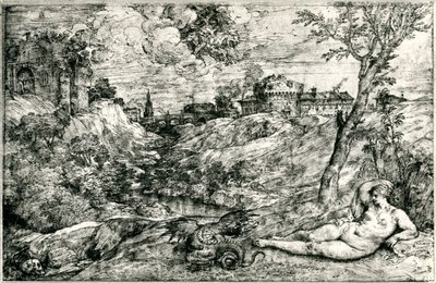 Medor og Angelica eller Jason og Medea, c1535-1545, 1937 af Tiziano Vecelli