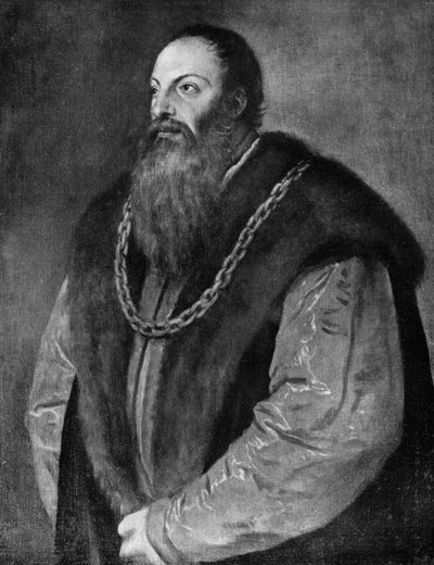 Pietro Aretino, italiensk forfatter, dramatiker, digter og satiriker, c1548-1551 1912. af Tiziano Vecelli