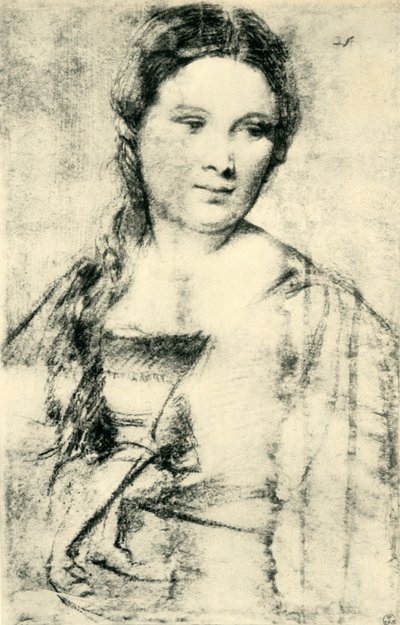 Portræt af en ung kvinde, c1515, 1943. af Tiziano Vecelli