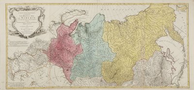Kort over det russiske imperium af Tobias Conrad Lotter