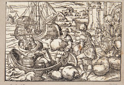 Gaius Lutatius besejrer Karthagos flåde af Tobias Stimmer
