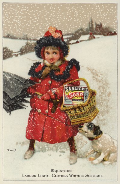 Annonce for Sunlight Soap (farve litho) af Tom Browne