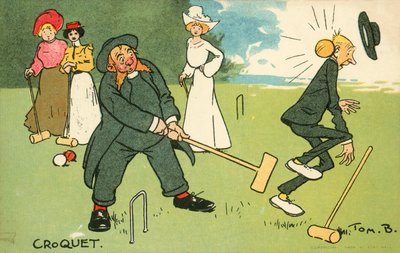Kroket (chromolitho) af Tom Browne