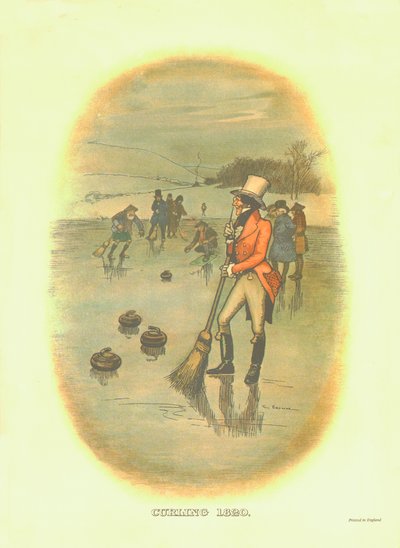 Curling, 1820, c1910. af Tom Browne
