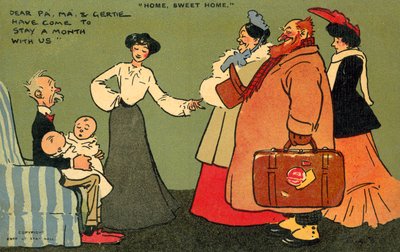 Home, Sweet Home (chromolitho) af Tom Browne