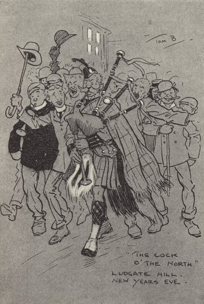 The Cock of the North, Ludgate Hill, nytårsaften af Tom Browne