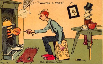 Ønskede en kone (chromolitho) af Tom Browne