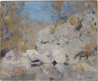 I et hjørne på Macintyre, 1895 af Tom Roberts