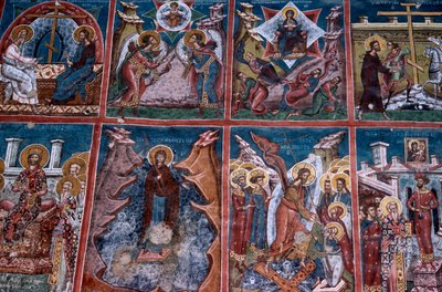 Moldovita kloster (fresko) af Toma de la Suceava
