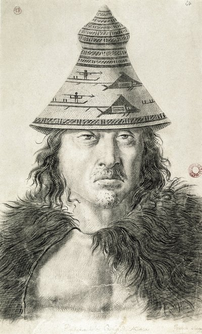 Tlupanamabu, cacique af Nutka-øen (Nootka Island) af Tomas Suria