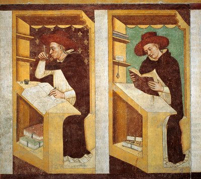 Dominikanske munke, detalje fra cyklen af fyrre berømte medlemmer af den dominikanske orden af Tomaso da (late 15th century) Modena