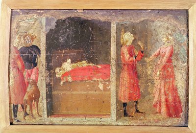 Historien om St. Julian the Hospitaller (tempera på panel) af Tommaso Masaccio