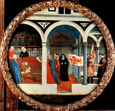 Nativity af Tommaso Masaccio (1401-1428), tempera på lærred, 56 cm diameter af Tommaso Masaccio