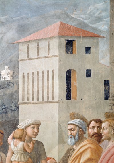 St. Peter, der distribuerer kirkens fælles goder, og Ananias