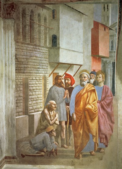 St. Peter helbreder med sin skygge, ca. 1427 af Tommaso Masaccio