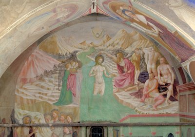 Kristi dåb, fra Johannes Døberens livscyklus af Tommaso Masolino da Panicale