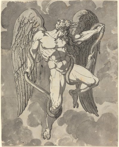 Saturn, der brydes med en slange af Tommaso Minardi