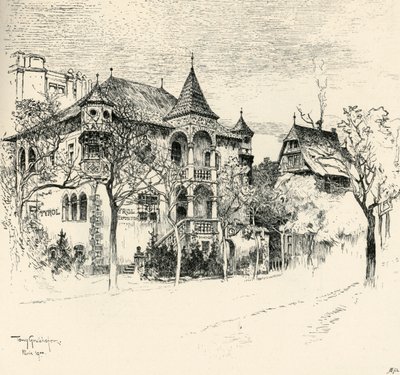 Chateau Tyrolen af Tony Grubhofer, 1900. af Tony Grubhofer
