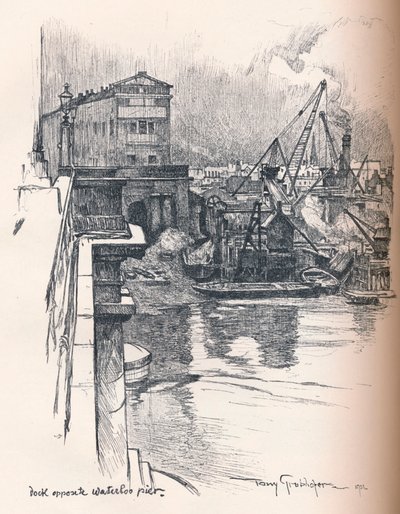 Dock overfor Waterloo Pier, c1902 af Tony Grubhofer