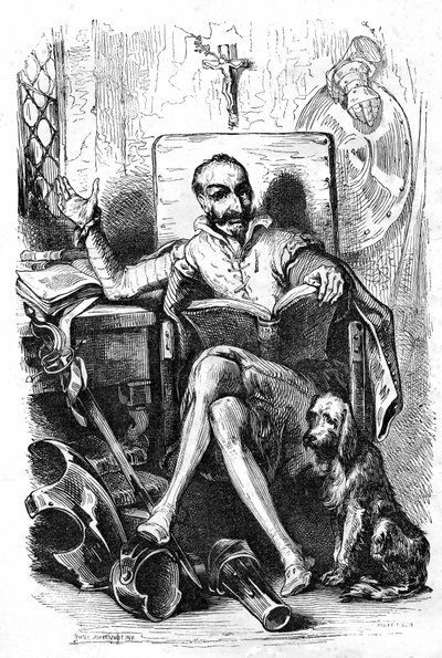 Cervantes som Don Quixote af Tony Johannot