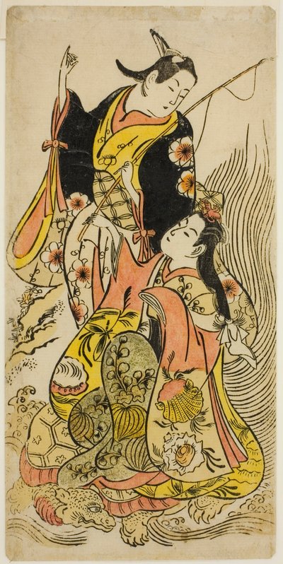En moderne version af Urashima Taro af Torii Kiyomasu II