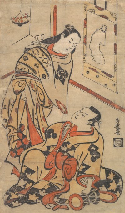 Kabuki ac og rs Gentaro Nakamura idé d Ikushima Shingoro, hva? 1710. , myg. 1710. af Torii Kiyomasu I