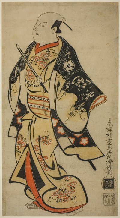 Skuespilleren Uemura Kaemon (?) af Torii Kiyomasu I