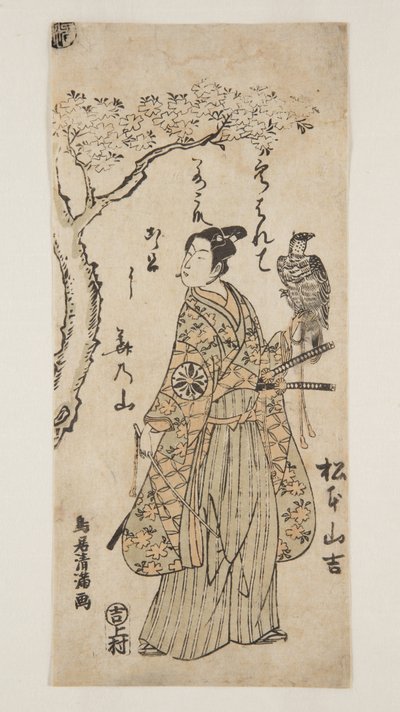 Skuespiller Matsumoto Yamakichi (træbloktryk i farver) af Torii Kiyomitsu