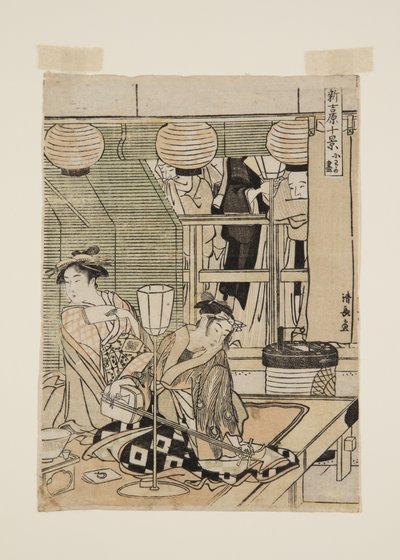 (træbloktryk i farver) af Torii Kiyonaga