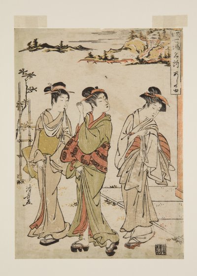 Ashinoyu (træblok i farver) af Torii Kiyonaga