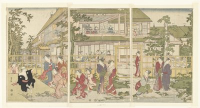 spiller blind mand af Torii Kiyonaga