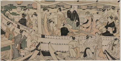 Bådfest på Sumida-floden af Torii Kiyonaga