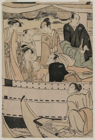 Bådfest på Sumida-floden, 1789. af Torii Kiyonaga