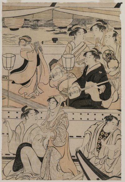 Bådfest på Sumida-floden, 1789. af Torii Kiyonaga