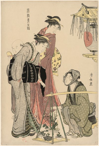 Køb af potteplanter fra serien "A Brocade of Eastern Manners (Fuzoku Azuma no nishiki)" af Torii Kiyonaga