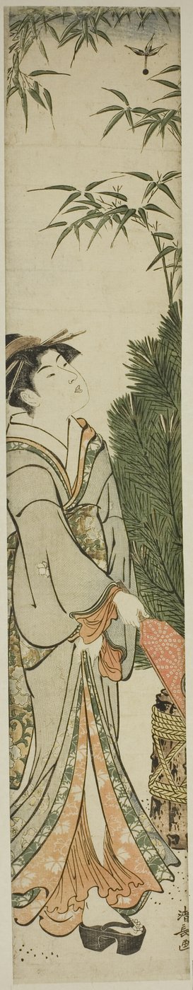 Geisha der spiller Battledore og fjerbold af Torii Kiyonaga